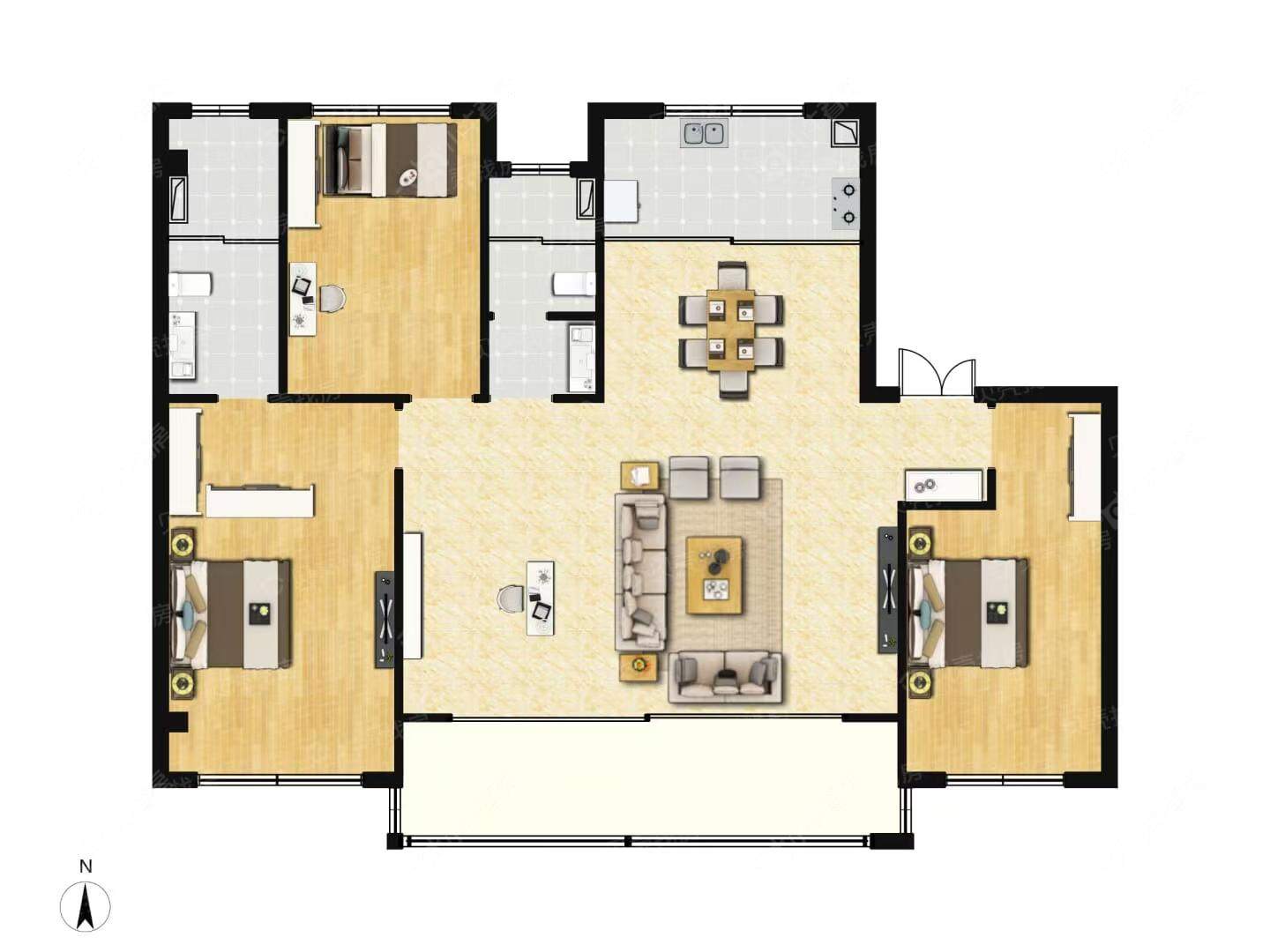 花语天著建面null户型图