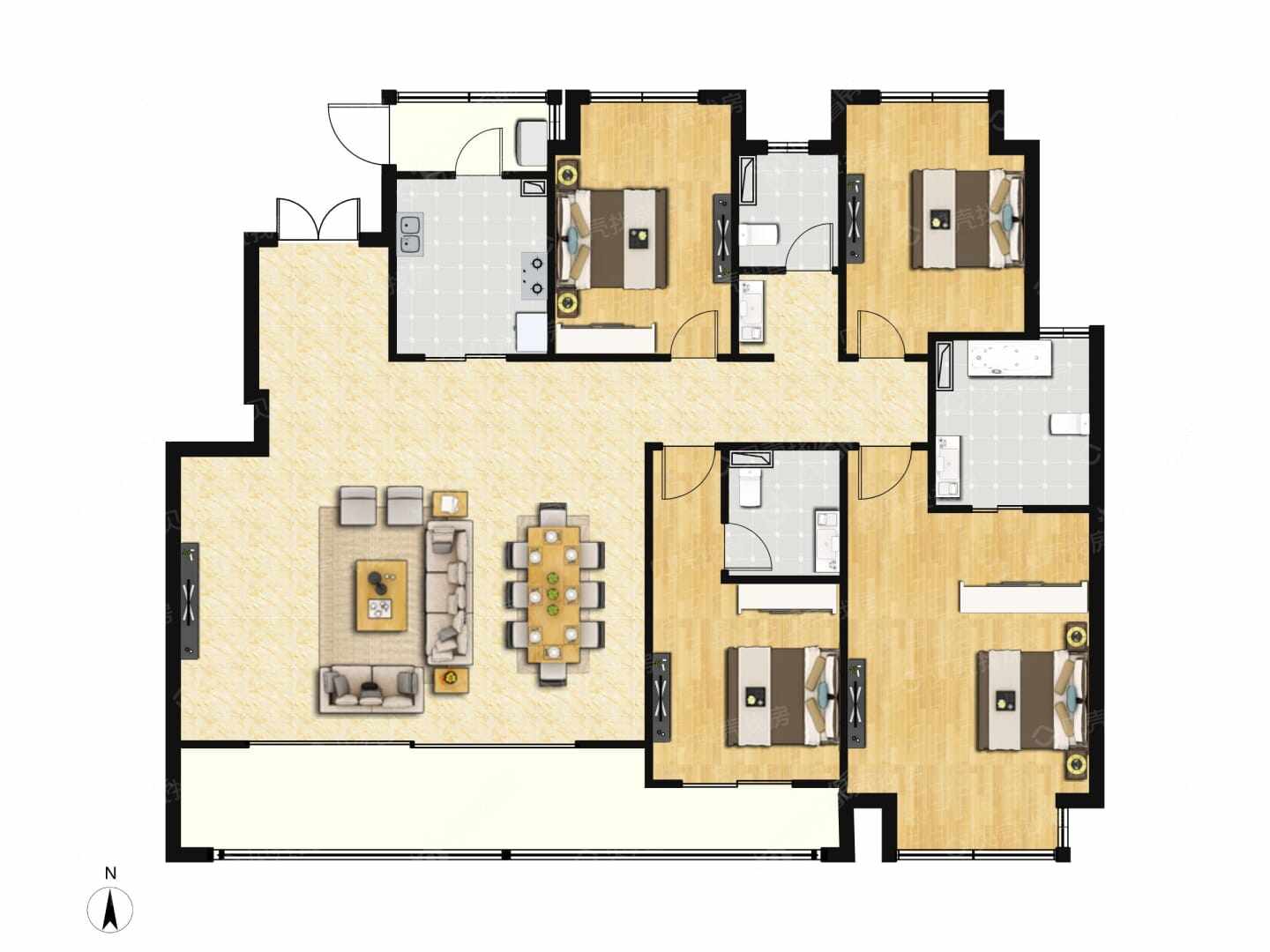 爱情山河万物建面null户型图