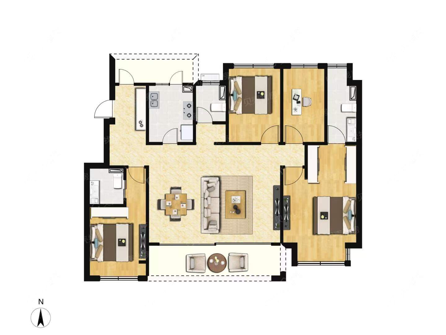爱情山河万物建面null户型图