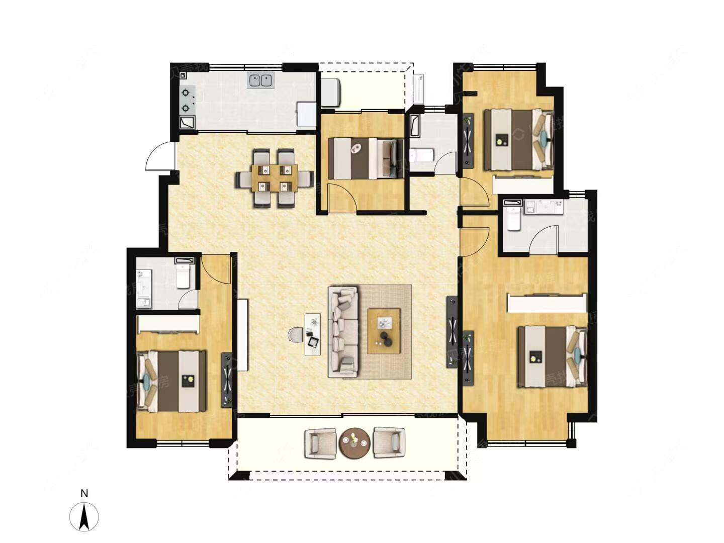 爱情山河万物建面null户型图