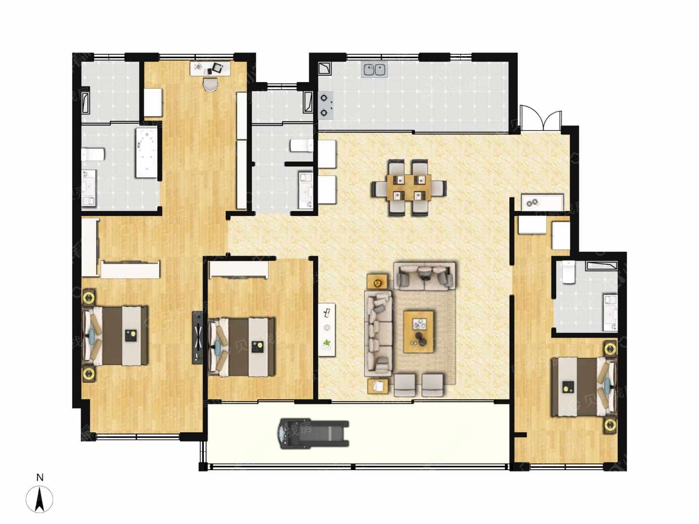 花语天著建面null户型图