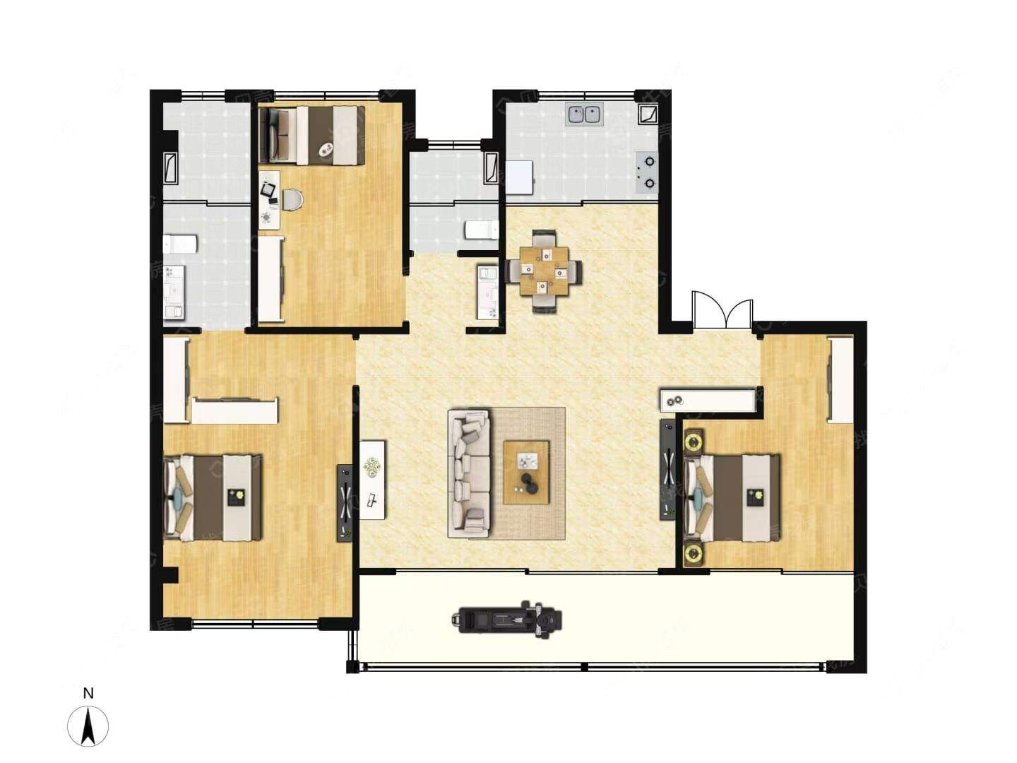 花语天著建面null户型图